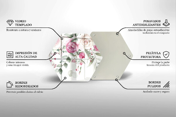 Protection plaque induction Roses aquarelles