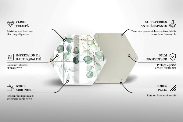 Protection plaque induction Plantes peintes