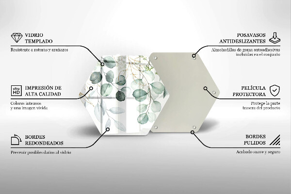 Protection plaque induction Plantes peintes