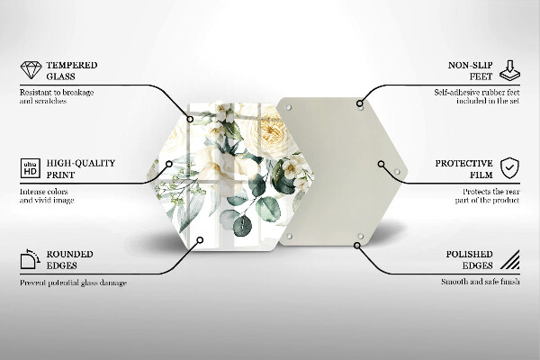 Protection plaque induction Fleurs aquarelles