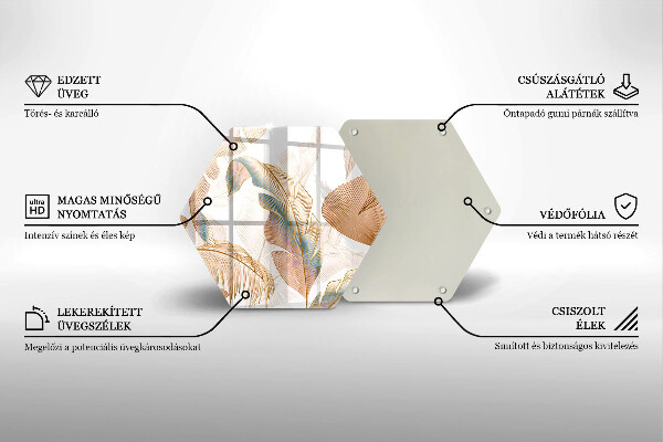 Protection plaque induction Plumes et feuilles de bohème