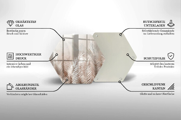 Protection plaque induction Feuilles de végétation bohème