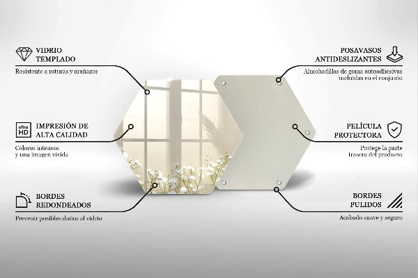 Protection plaque induction Fleurs de bohème en plâtre