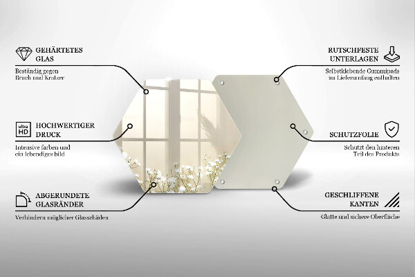 Protection plaque induction Fleurs de bohème en plâtre