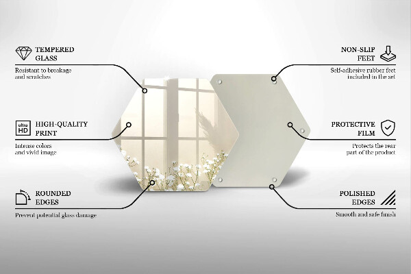 Protection plaque induction Fleurs de bohème en plâtre