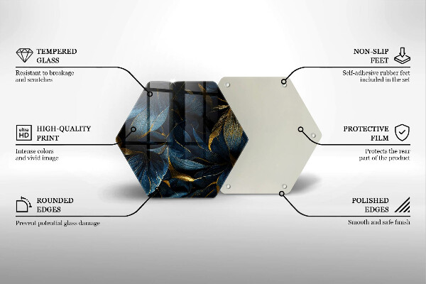 Protection plaque induction Feuilles décoratives avec de l'or