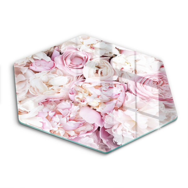 Protection plaque induction Bouquet de pivoines