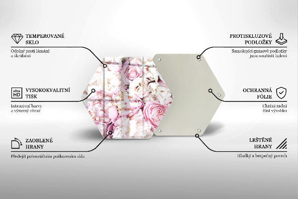 Protection plaque induction Bouquet de pivoines