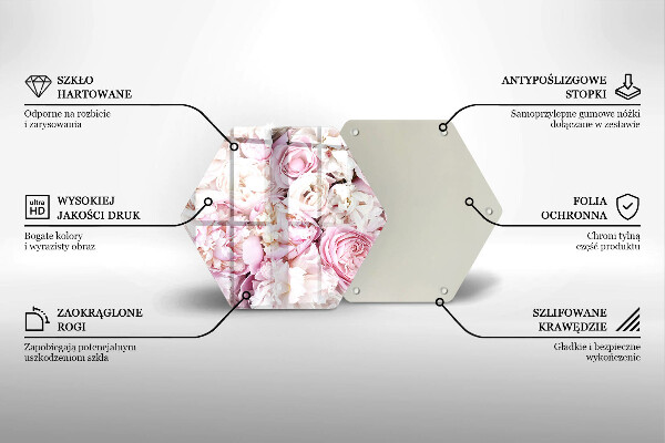 Protection plaque induction Bouquet de pivoines