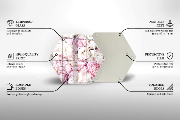 Protection plaque induction Bouquet de pivoines