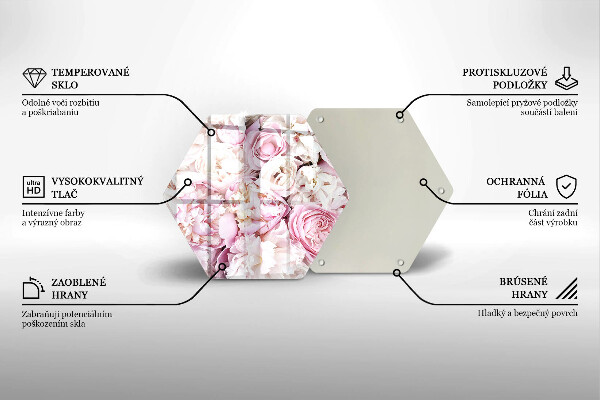 Protection plaque induction Bouquet de pivoines