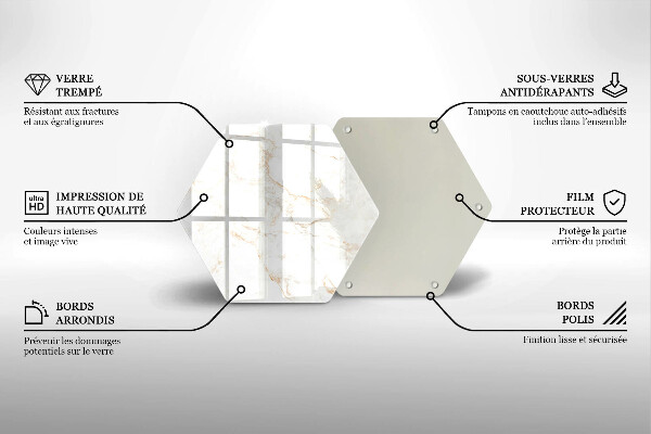 Protection plaque induction Pierre de marbre élégante