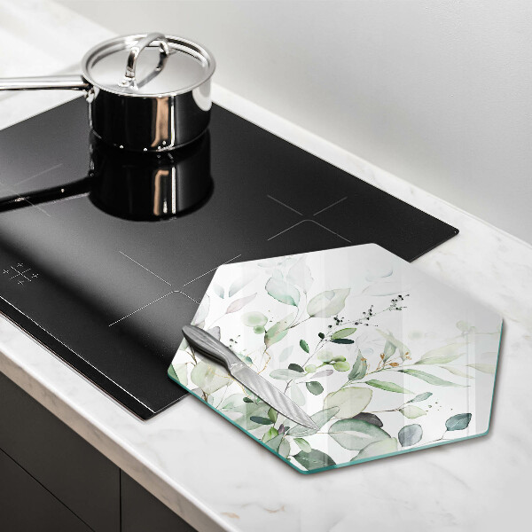 Protection plaque induction Plantes aquarelles