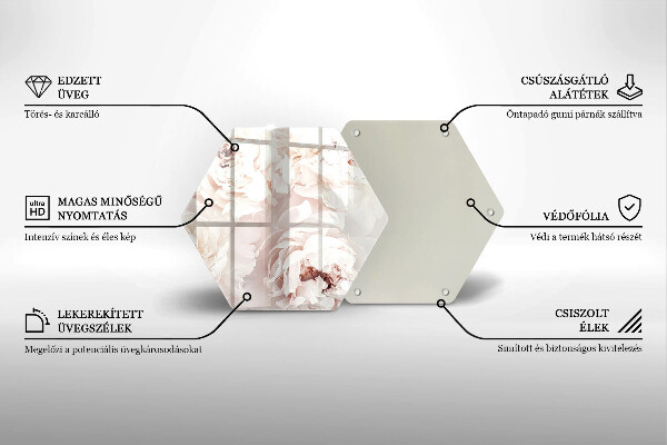 Protection plaque induction Pivoines pastel