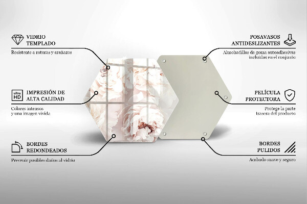 Protection plaque induction Pivoines pastel