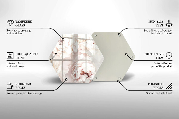 Protection plaque induction Pivoines pastel