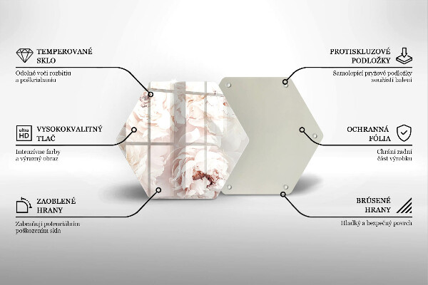 Protection plaque induction Pivoines pastel