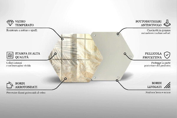 Protection plaque induction Feuilles de palmier et sable