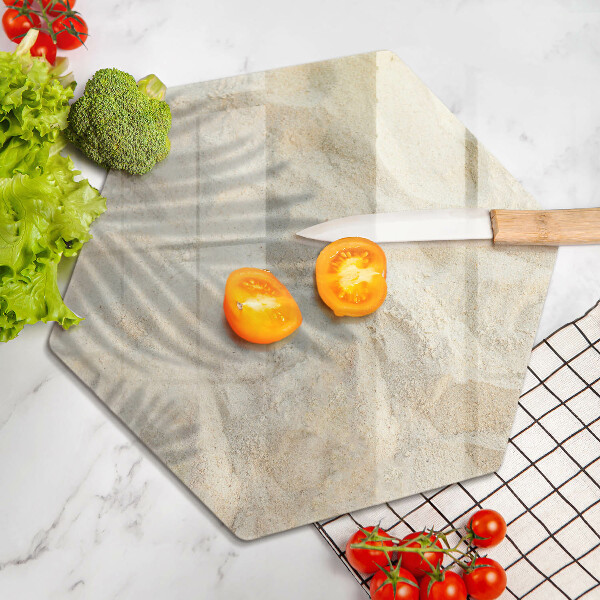 Protection plaque induction Feuilles de palmier et sable