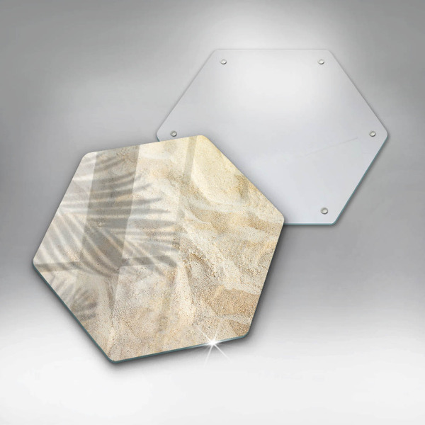 Protection plaque induction Feuilles de palmier et sable