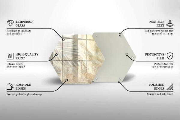 Protection plaque induction Feuilles de palmier et sable