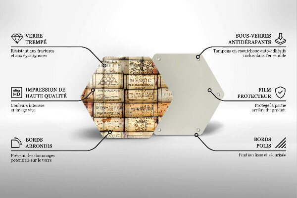 Cache plaque de cuisson Bouchons de vin anciens