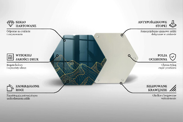 Protection plaque induction Montagnes abstraites