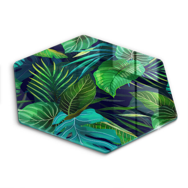 Protection plaque induction Illustration de feuilles de jungle