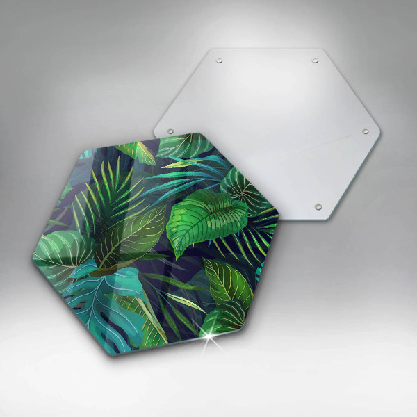 Protection plaque induction Illustration de feuilles de jungle