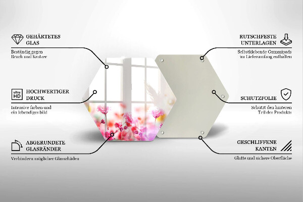 Protection plaque induction Prairie fleurie