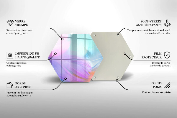 Protection plaque induction Plumes pastels