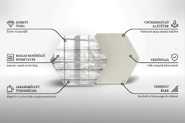 Protection plaque induction Planches de bois brillantes
