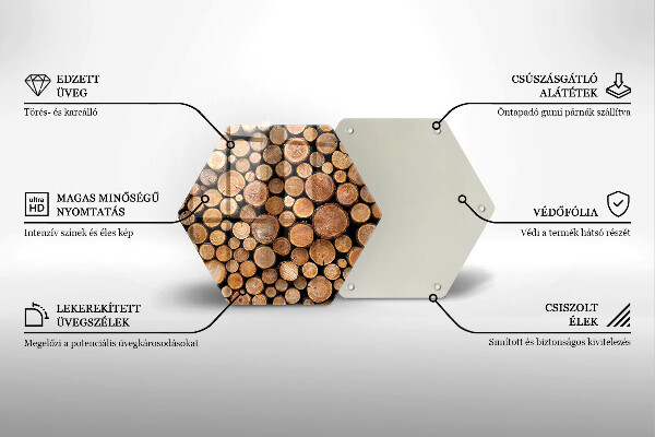 Protection plaque induction Des troncs d'arbres