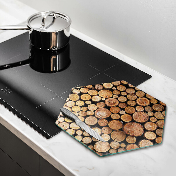Protection plaque induction Des troncs d'arbres
