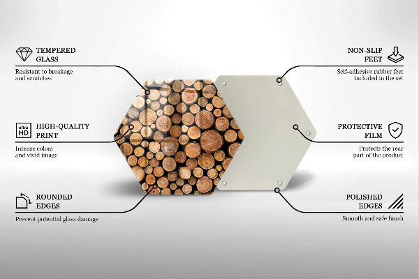 Protection plaque induction Des troncs d'arbres