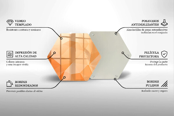 Protection plaque induction Fond géométrique