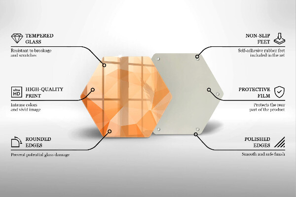 Protection plaque induction Fond géométrique