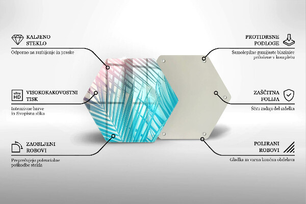 Cache plaque de cuisson Feuilles pastel