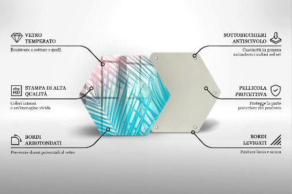 Cache plaque de cuisson Feuilles pastel