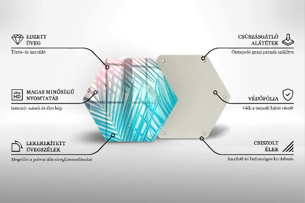 Cache plaque de cuisson Feuilles pastel