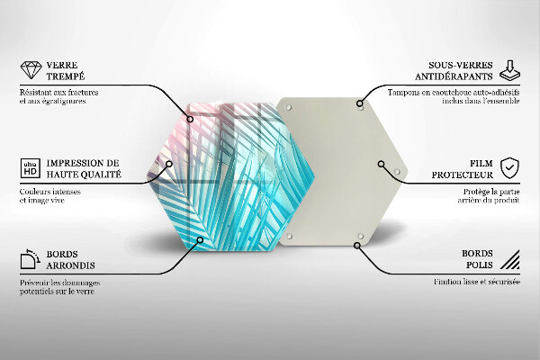 Cache plaque de cuisson Feuilles pastel