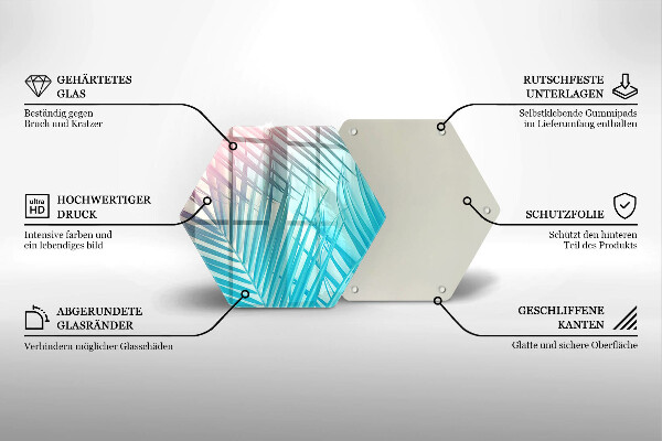 Cache plaque de cuisson Feuilles pastel