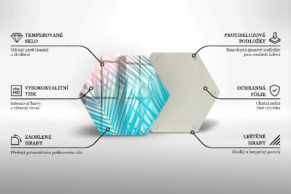 Cache plaque de cuisson Feuilles pastel