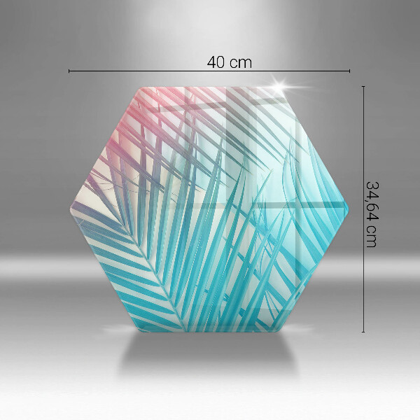 Cache plaque de cuisson Feuilles pastel