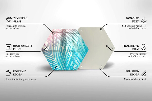 Cache plaque de cuisson Feuilles pastel