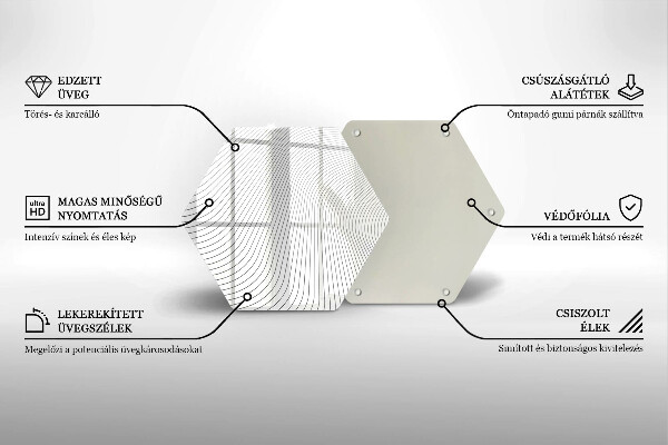 Cache plaque de cuisson Modèle de lignes modernes