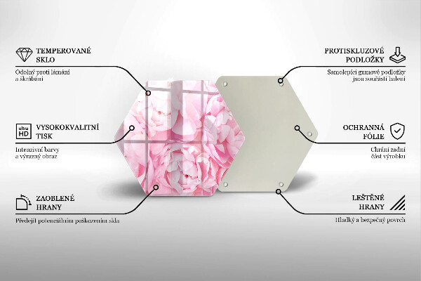 Cache plaque de cuisson Pivoines délicates