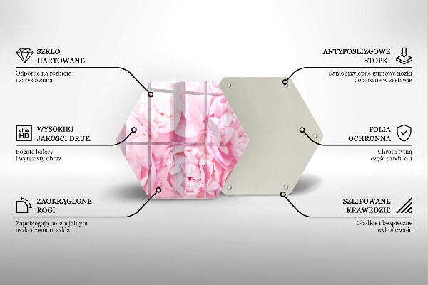 Cache plaque de cuisson Pivoines délicates