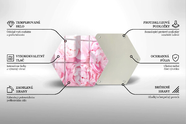 Cache plaque de cuisson Pivoines délicates