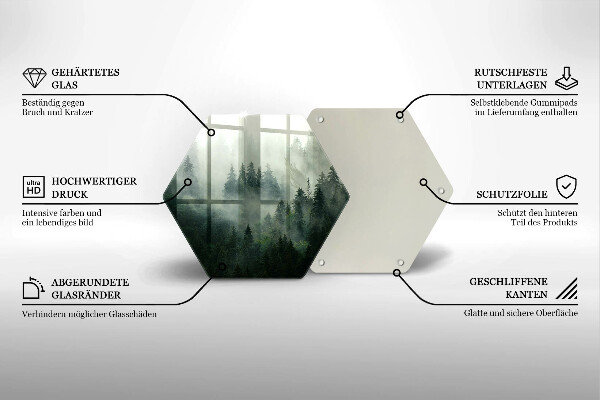 Cache plaque de cuisson Paysage forestier brumeux